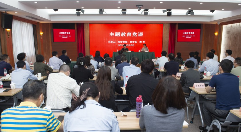 市委常委、副市长郭芳到市民政局上主题教育专题党课